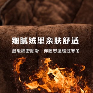 爷爷加厚H棉袄加绒大码 男套装 中老年冬天衣 老人棉衣棉裤 爸爸冬装