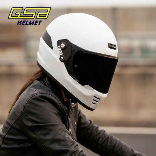 GSB摩托车复古头盔男女款机车骑行拉力越野V63四季通用3c认证全盔