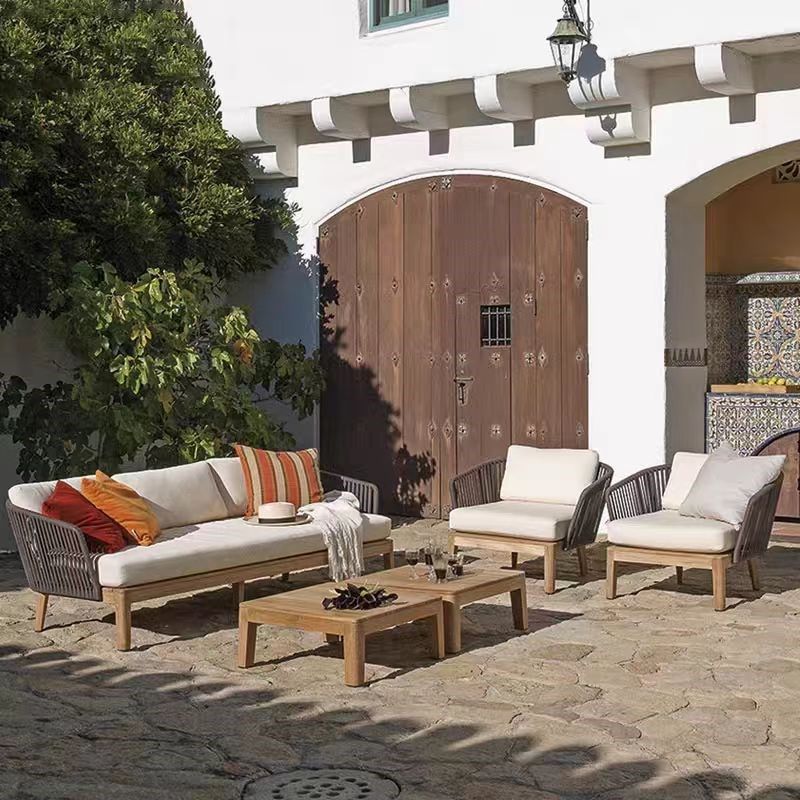 户外沙发庭院阳台客厅休闲别墅藤编茶几桌椅组合酒店实木露台家具,住宅家具,户外沙发,淘宝优惠券,粉丝福利购,淘宝优惠卷