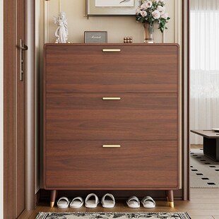 新中式超薄翻斗鞋柜门口实木色入户门玄关柜新款2025爆款简易鞋架