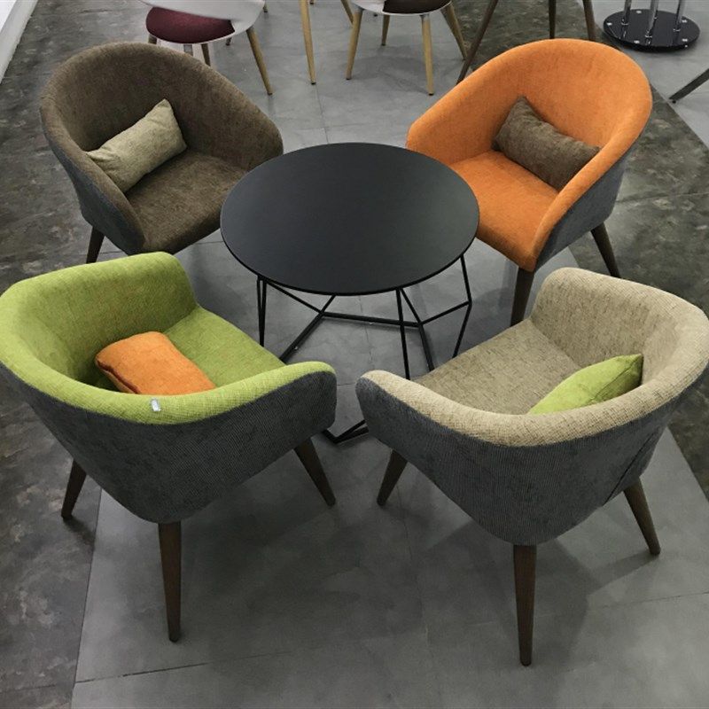 现代北欧铁艺沙发茶几桌椅组合休闲网红会客休息区接待单人沙发椅,商业/办公家具,沙发,淘宝优惠券,粉丝福利购,淘宝优惠卷