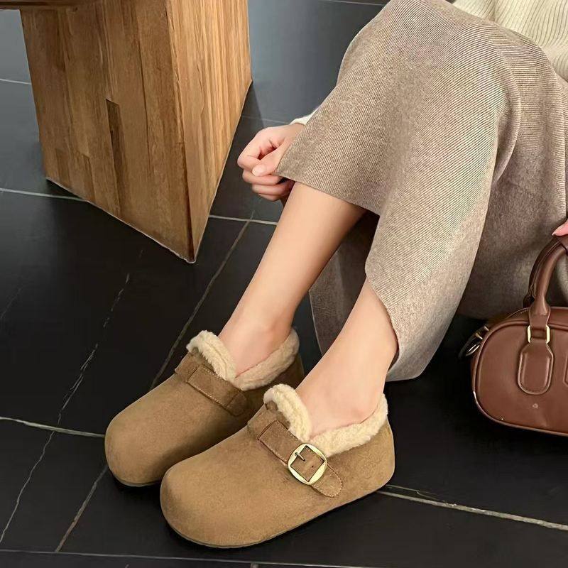 保暖棉鞋轻便加绒厚底复古磨砂勃肯女鞋2025冬季新款内增高雪地靴,居家布艺,居家棉拖/棉鞋,淘宝优惠券,粉丝福利购,淘宝优惠卷