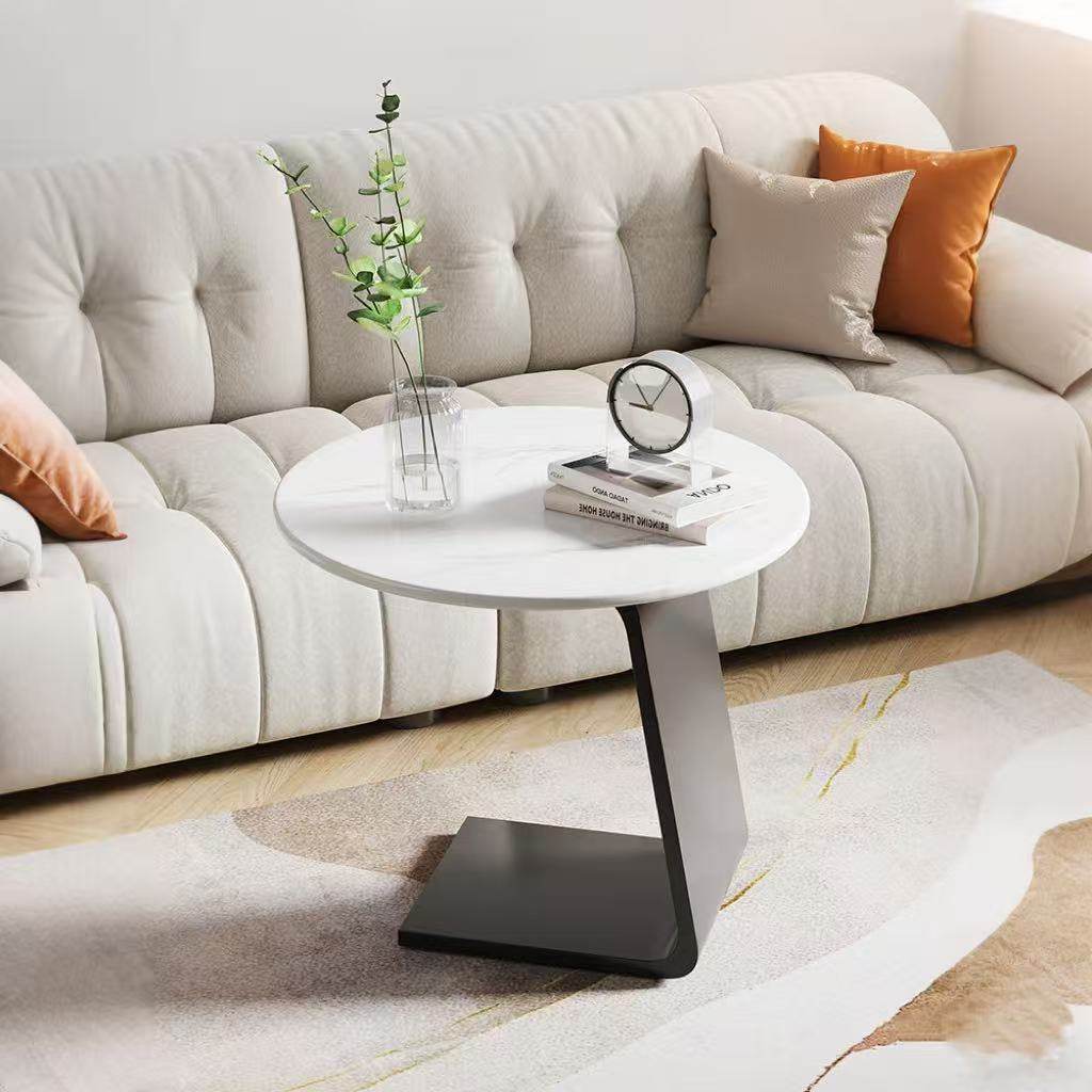 客厅沙发小边几轻奢现代简约岩板高级感极简茶几圆桌意式创意边几,住宅家具,角几/边几,淘宝优惠券,粉丝福利购,淘宝优惠卷