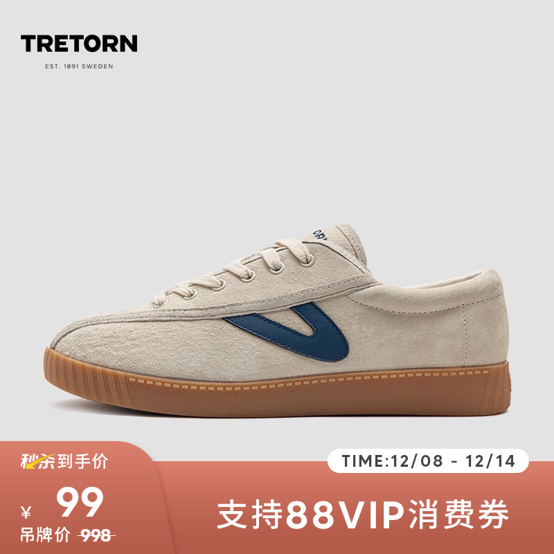 【秒杀】瑞典TRETORN全反毛皮保暖板鞋Nylite女款复古休闲鞋