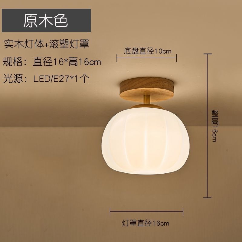 过道灯走廊灯e北欧原木风玄关吸顶灯2022年新款简约创意入户门厅