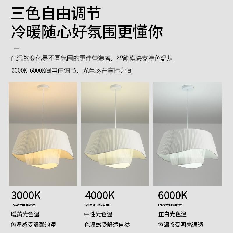 创意奶油床头灯现代简约北v欧主卧室灯布艺餐厅书房主卧灯客厅吊