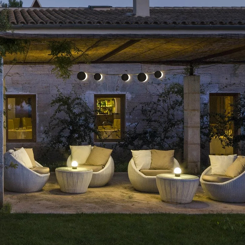 户外防水吊灯f现代简约庭院灯室外别墅台灯草坪灯过道灯串装饰灯