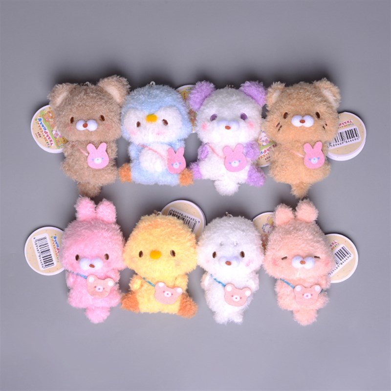 日式流行女d孩心可爱软喊兔熊幼儿园毛绒娃娃挂件包挂件