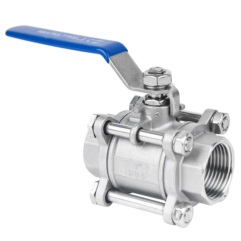 304不锈钢f三片式丝扣球阀Q61F-1B6P内螺纹内牙内丝球阀DN15沐雨