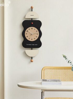 Man轻奢客厅高档欧式挂钟现代钟表d免打孔挂表简约时钟a挂墙del