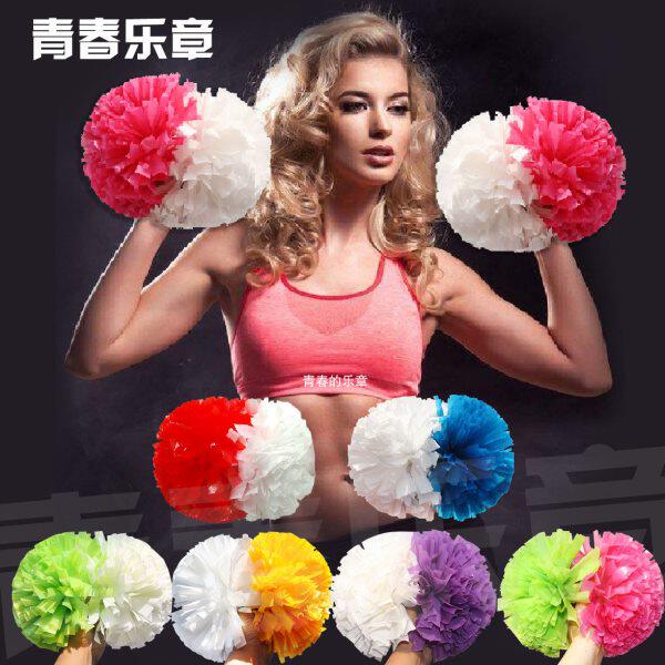 啦啦队课间队道具拉健款比赛拉花手拿广场舞啦啦操手柄美舞蹈花球