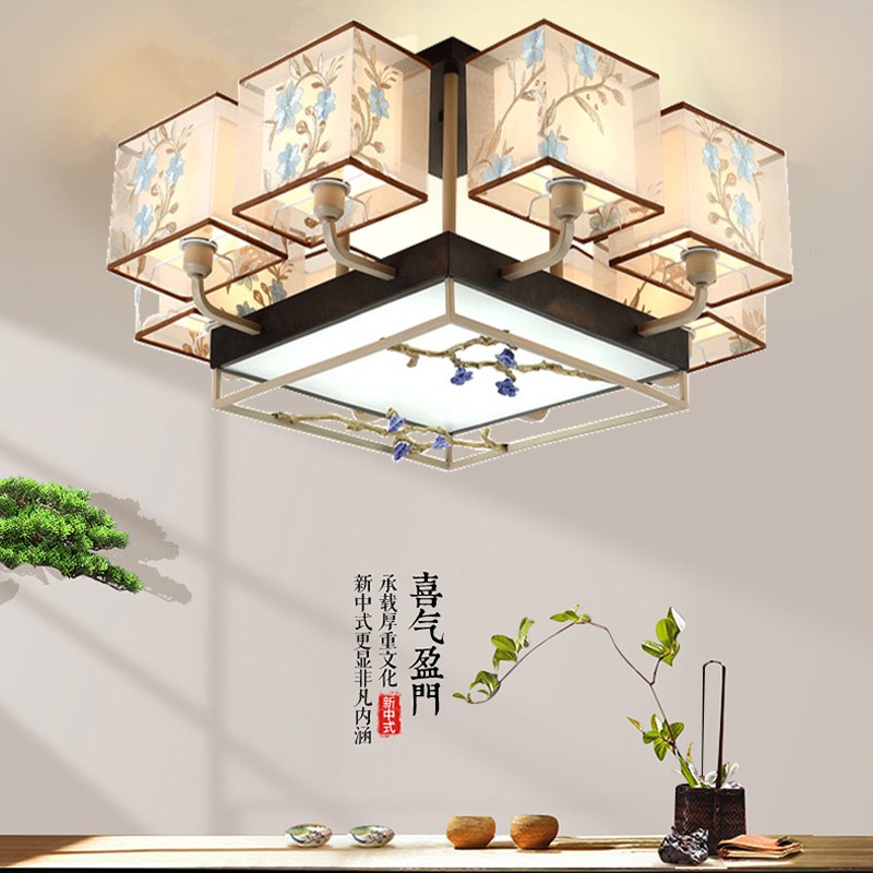 新中式吸顶灯中国风禅意大气家用客厅灯2024简约仿古餐Z厅卧室灯