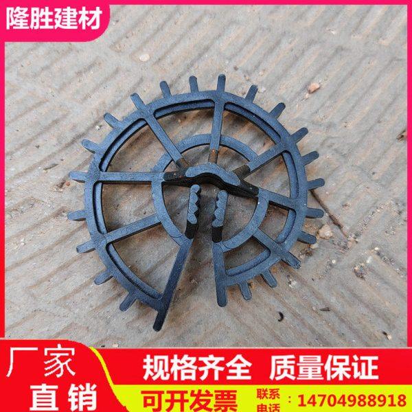 钢筋保护层柱子偏心3.5加厚齿轮扣建材塑料垫块带夹梅花卡子夹子