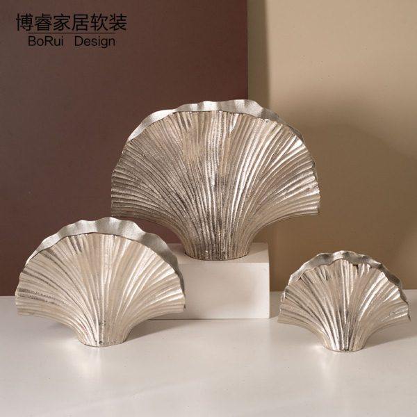 现代轻奢金属铝制银色银杏叶造型花器客厅卧室创意家居装饰品摆件,家居饰品,花瓶,淘宝优惠券,粉丝福利购,淘宝优惠卷