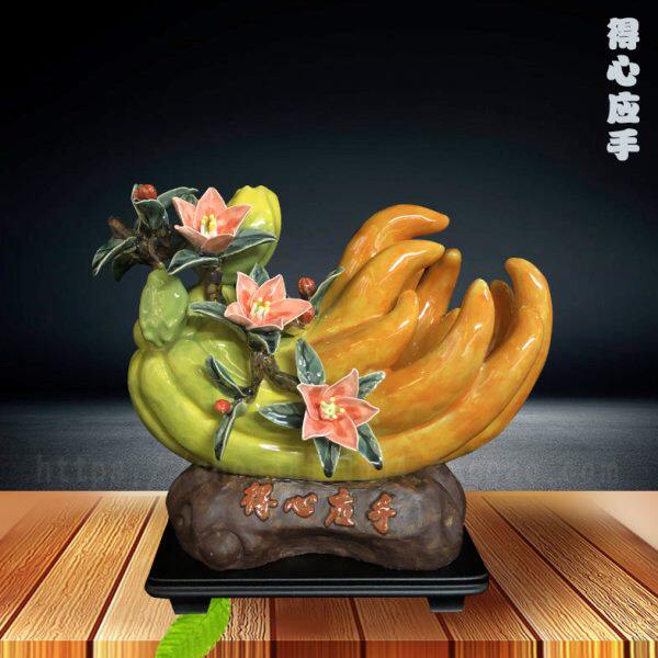 佛手摆件石酒柜新创意新中式电视柜手工制作乔迁家居湾公仔陶瓷居