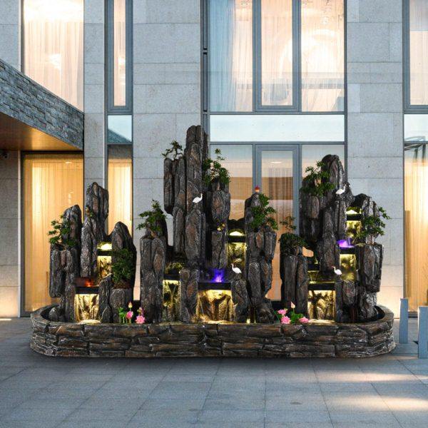 大型假山流水喷泉瀑布造景户外别墅庭院花园室内落地摆件景观,家居饰品,户外/庭院摆件,淘宝优惠券,粉丝福利购,淘宝优惠卷