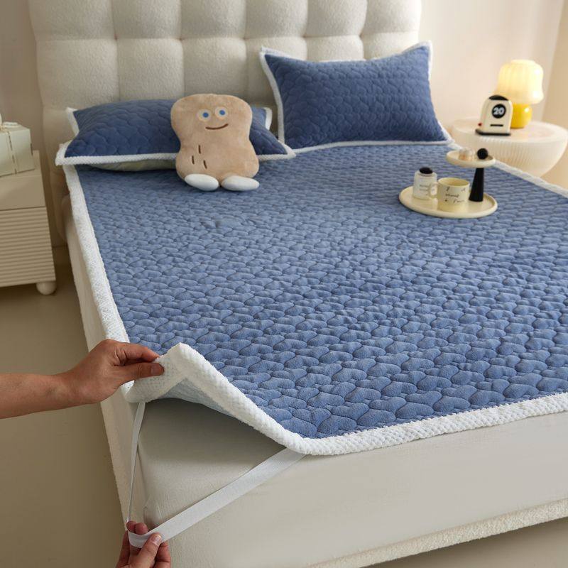 A类牛奶绒保暖床垫家用学生宿舍床褥软单双人毛毯垫子床护垫h