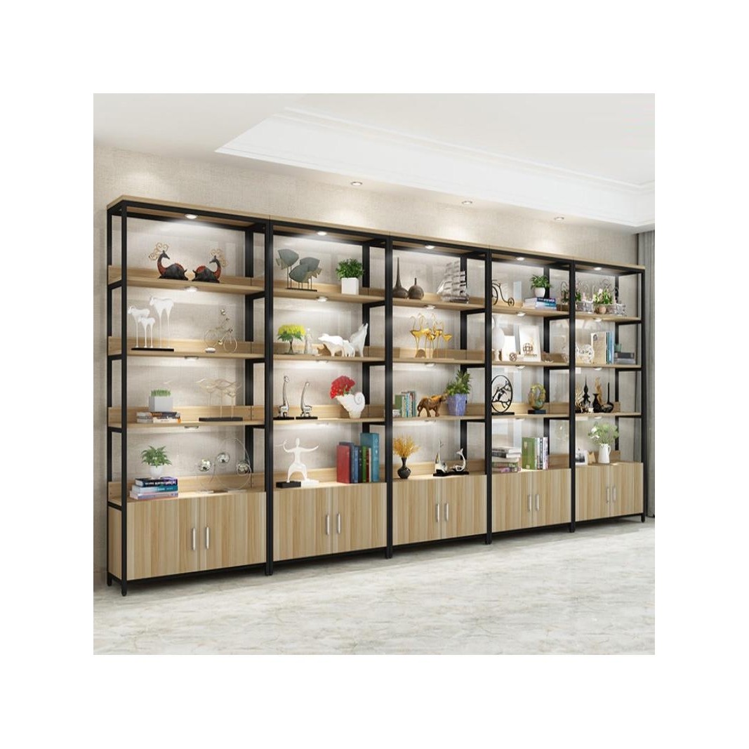 商超多层置物架化妆品展示柜母婴彩妆柜落地书柜产品陈列架木质,住宅家具,家用陈列柜,淘宝优惠券,粉丝福利购,淘宝优惠卷