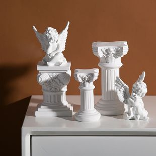 欧式希腊创意婚庆罗马柱复古风格花插摆台软装样板房装饰品摆件品