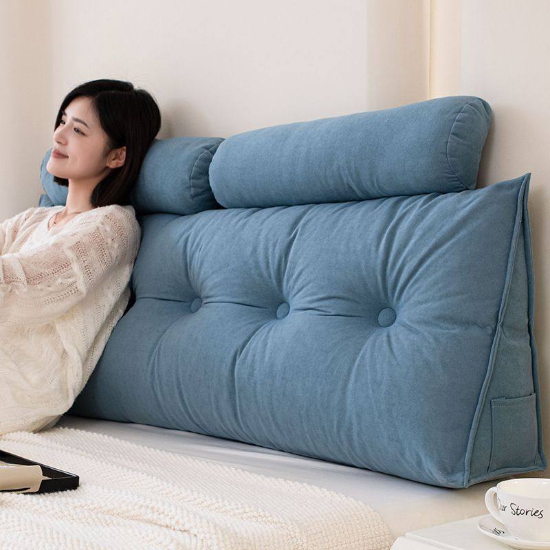 三角床头靠垫软包床上靠背垫榻榻米防撞靠枕可拆洗双人护腰软垫,居家布艺,床头靠垫,淘宝优惠券,粉丝福利购,淘宝优惠卷