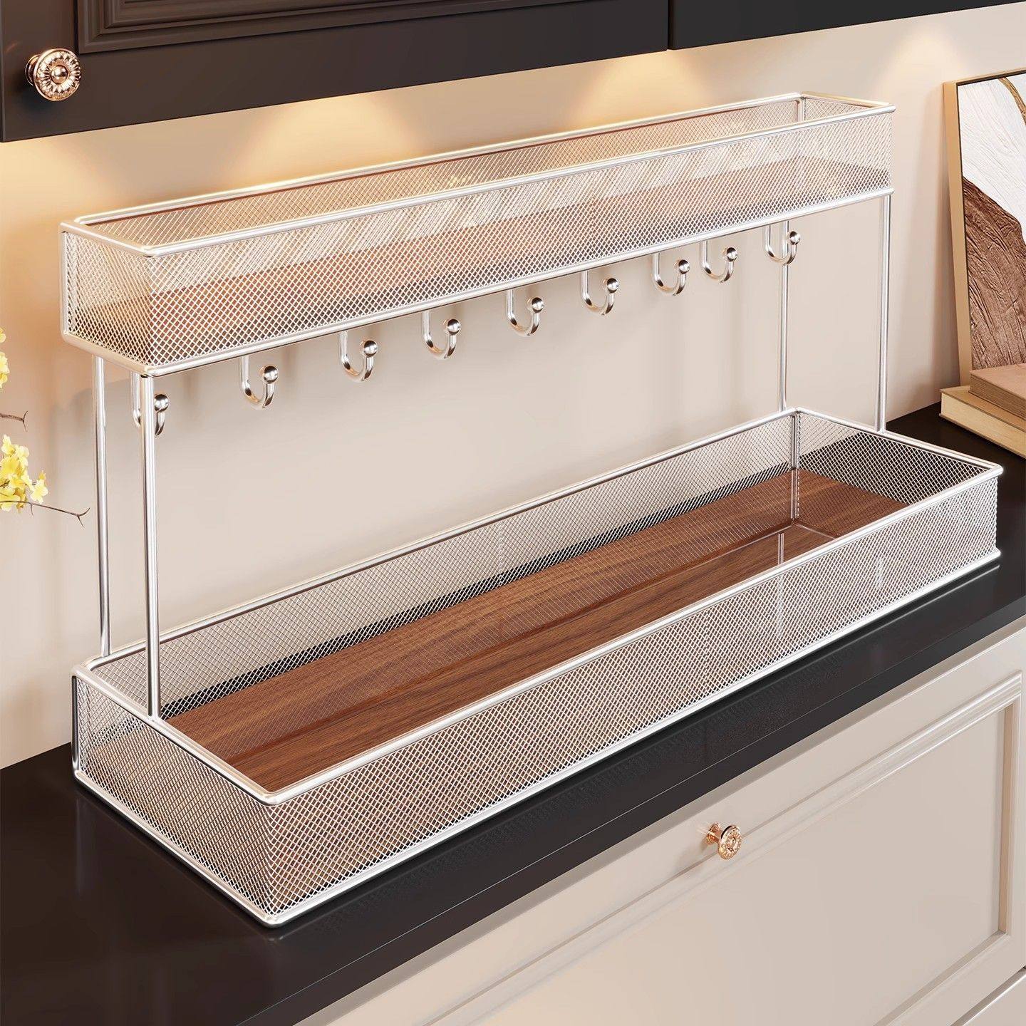 钥匙收纳玄关摆件进门鞋柜上饰品首饰架家用门口高级感桌面置物架