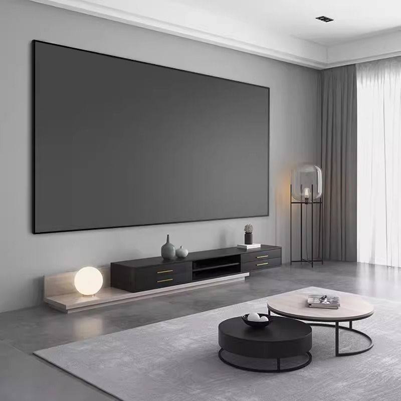 家用4K高清抗光投影仪幕布中长焦窄边一体画框幕壁挂酒店民宿