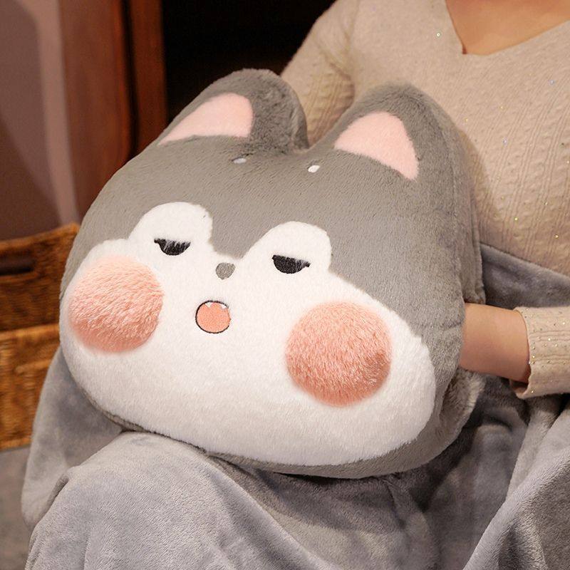 四季加厚抱枕毯子两用车用毛毯办公室午睡二合一学生暖手宿舍,居家布艺,抱枕被,淘宝优惠券,粉丝福利购,淘宝优惠卷