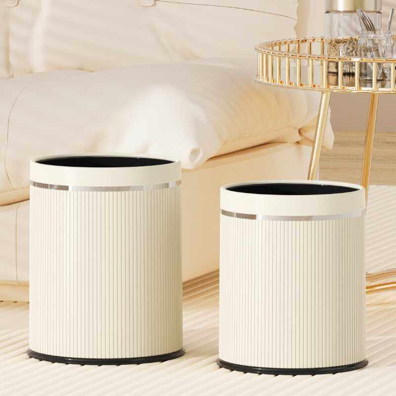 包邮垃圾桶家用2025新款高颜值奶油风客厅卧室办公室厨房大容量卫
