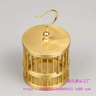 黄铜蝈蝈笼子大全老式鸟笼全套小型笼子大号蛐蛐鸣虫笼子摆件