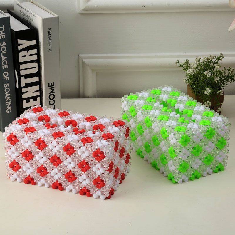 diy手工串珠四叶草纸巾盒材料包散珠编织制作抽纸盒客厅饰品摆件,箱包皮具/热销女包/男包,手拿包,淘宝优惠券,粉丝福利购,淘宝优惠卷