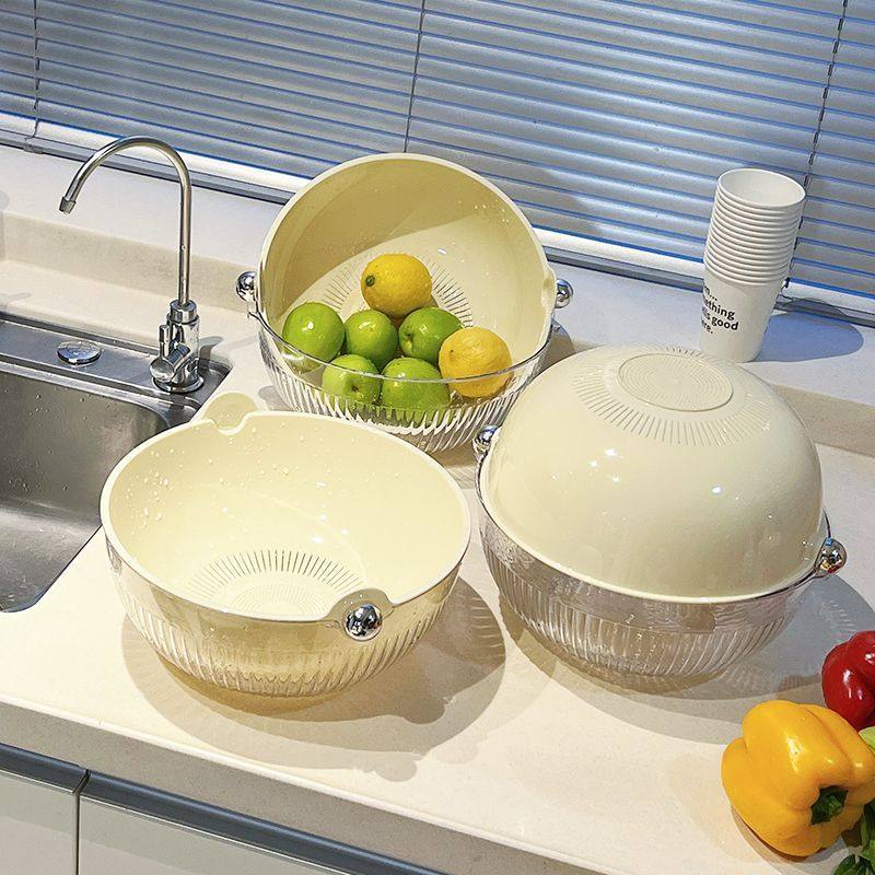 双层沥水篮子洗菜盆厨房碗洗米淘米淘菜家用洗水果盘滤水篮,餐饮具,洗菜盆/沥水篮/漏水筛,淘宝优惠券,粉丝福利购,淘宝优惠卷