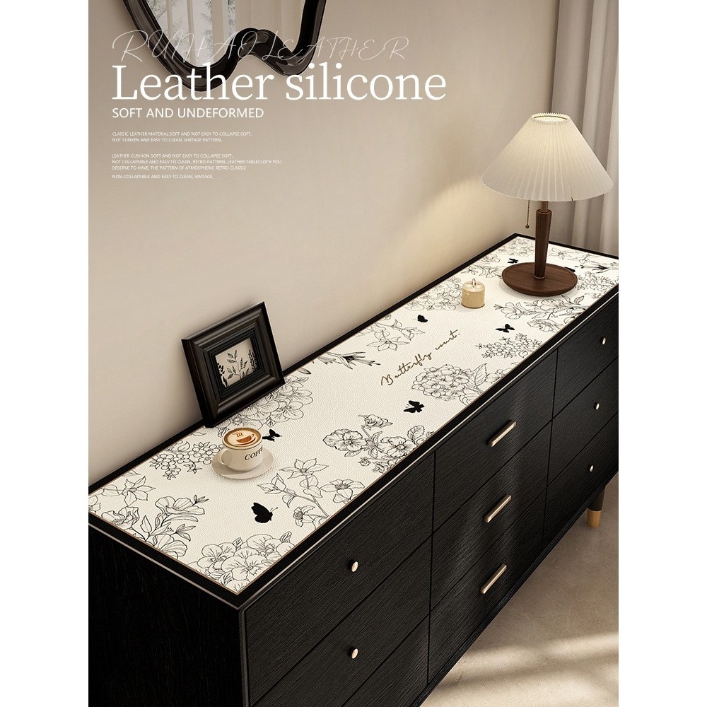 轻奢高级感电视柜餐边柜桌垫台面保护垫防水防油酒柜桌布鞋柜垫子