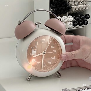 新款叫醒闹钟学生起床时钟摆台式儿童男孩女孩机械钟