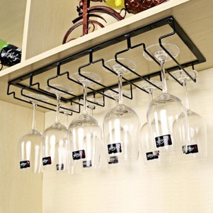红酒杯倒挂架高脚杯架家用免打孔葡萄酒杯架悬挂免打孔酒柜摆件架