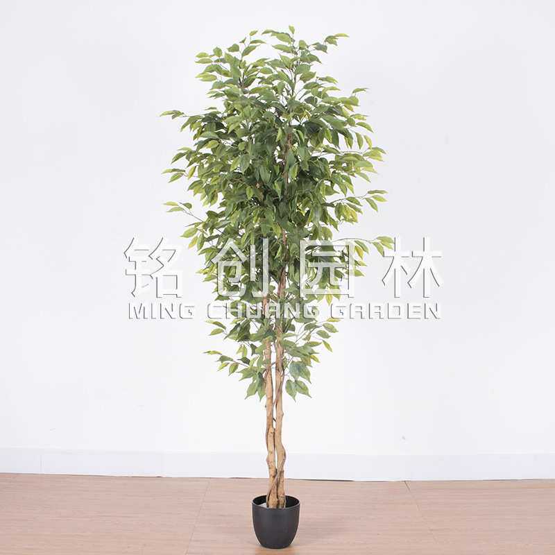 仿真绿植假榕树盆栽 人造迷你榕树装饰用仿真榕树仿真植物景观