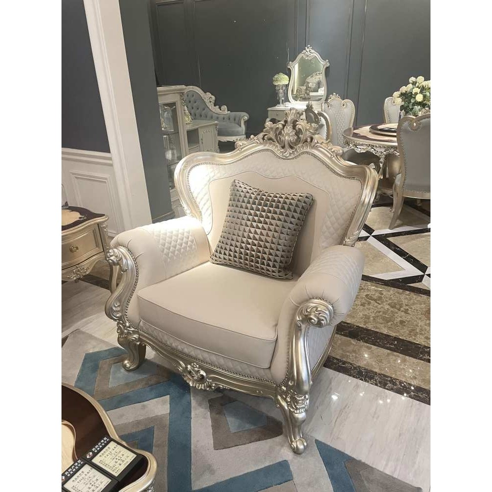 欧式沙发组合 奢华美式大小户型实木雕花三人位别墅豪华家具