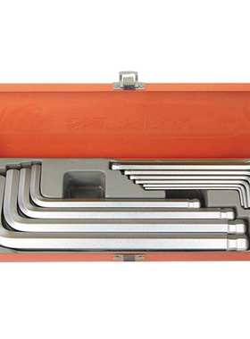 SHEFFIELD/钢盾  S050026 10件套公制加长球头内六角扳手（铁盒）