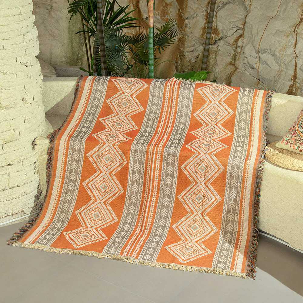 波西米亚露营毯线毯沙发毯印第安毯子户外露营线毯