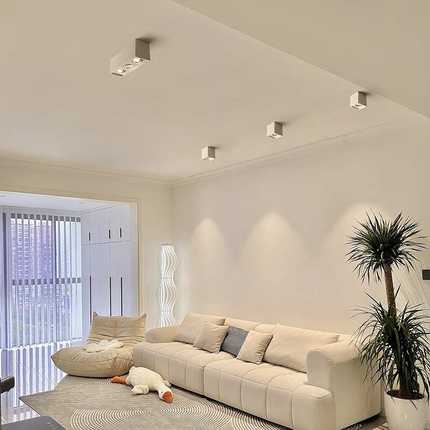 誉道明装射灯方形盒子灯斗胆灯GU10可换光源聚光灯氛围灯led豆胆