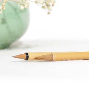 宏伟笔庄小白珠纯北尾狼毫小楷美院定 制狼毫毛笔小楷山水抄经毛