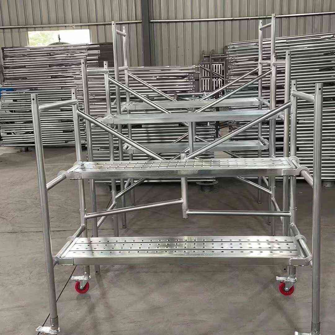 折叠式脚手架f 室内多功能折叠拼接带轮装修加厚施工便携移动镀锌