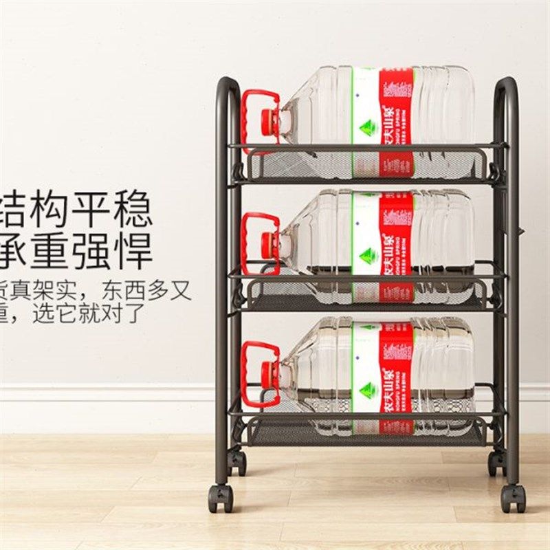 厨房夹缝抽屉式移动小推车厨房收纳置物架落地小推车收纳架