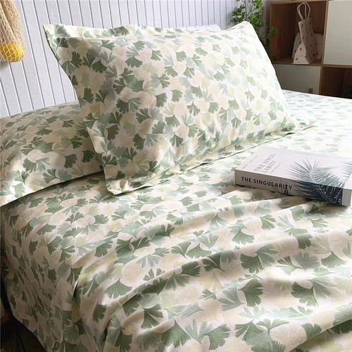 高档纯棉老粗布凉席三件套 棉麻亚麻床单不起球特厚榻榻米大炕单