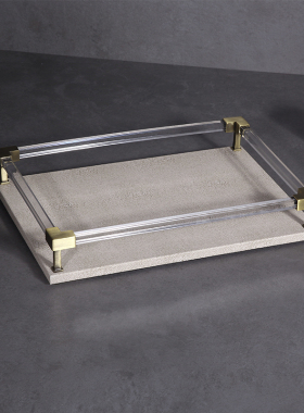 现代简约置物盘家居玄关轻奢桌面托盘摆件样板客厅售楼处软装饰品