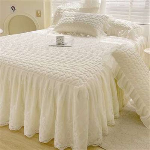 公主风夏季乳胶冰丝凉席床裙款三件套可机水洗2023新款空调软席子