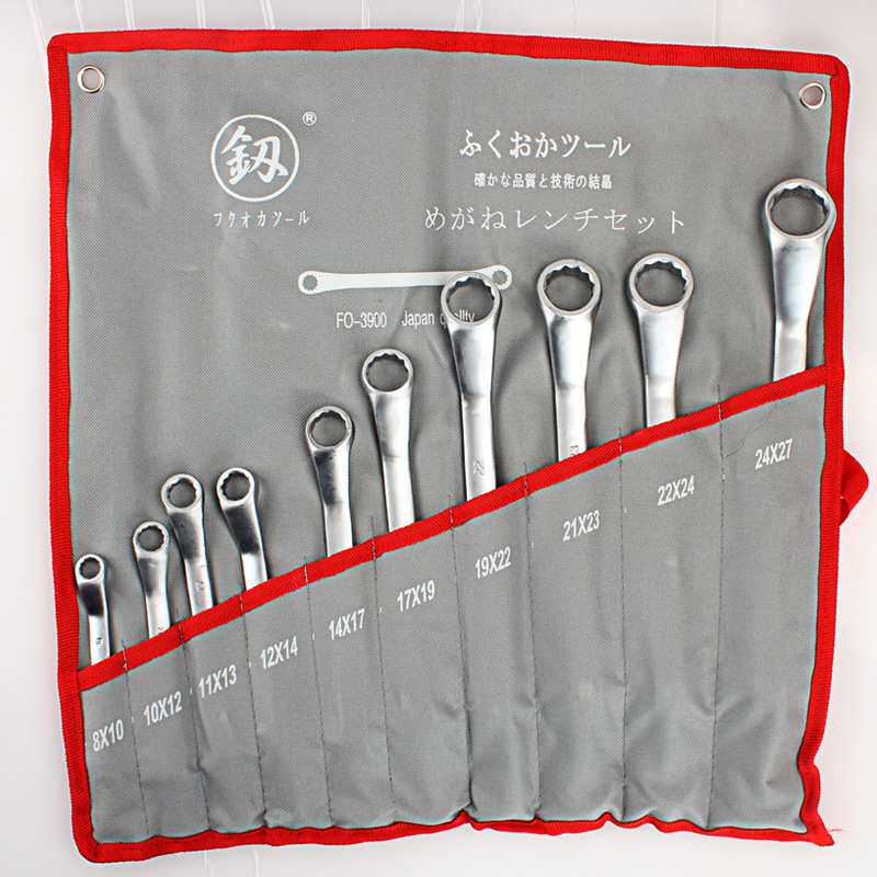 福冈FO-3900双头梅花扳手汽修工具组合套装10件套家用眼镜板子