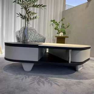 岩板意式轻奢简约茶几电视柜组合客厅现代家用新款小户型北欧风