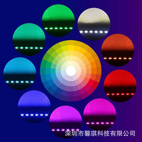 60W RGBW洗墙灯户外防水全彩RF遥控带记忆AC110V可连接变色氛围灯