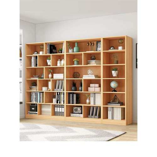 书架简约落地收纳柜置物架子桌面学生家用客厅仿实木小型简易书柜