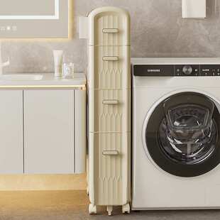 卫生间夹缝收纳柜马桶边窄缝隙抽屉式储物柜浴室免安装落地置物架